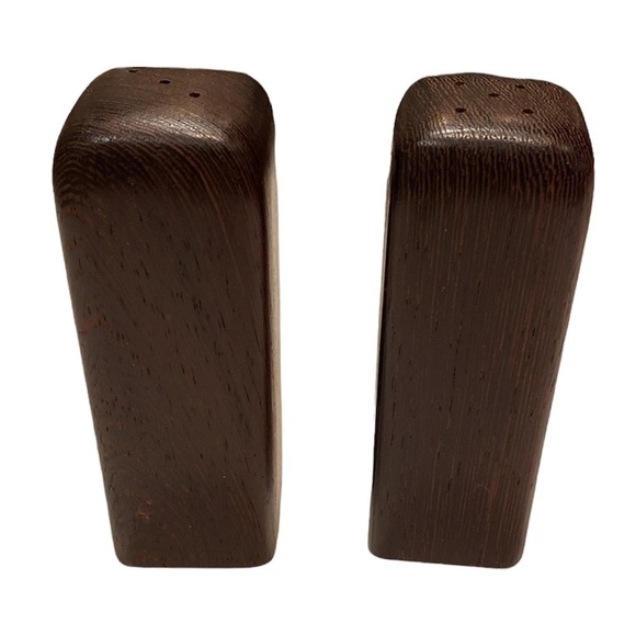 Dark Wood Modern Salt and Pepper Shakers - Picture 1 of 5